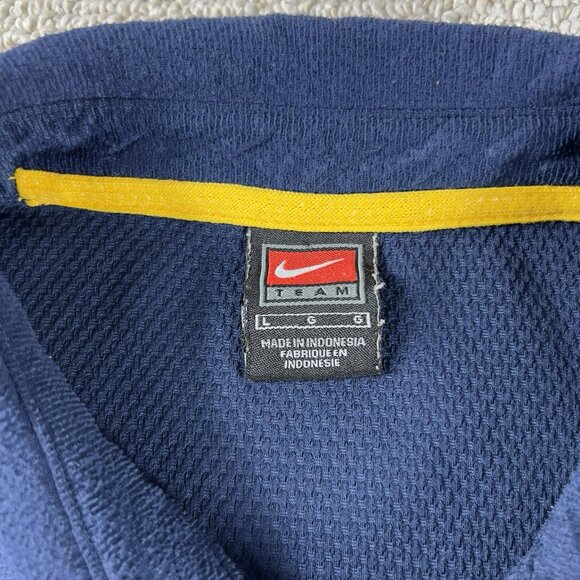 Vintage Nike West Virginia Polo Shirt Blue Yellow Men’s Size Large - Picture 3 of 7